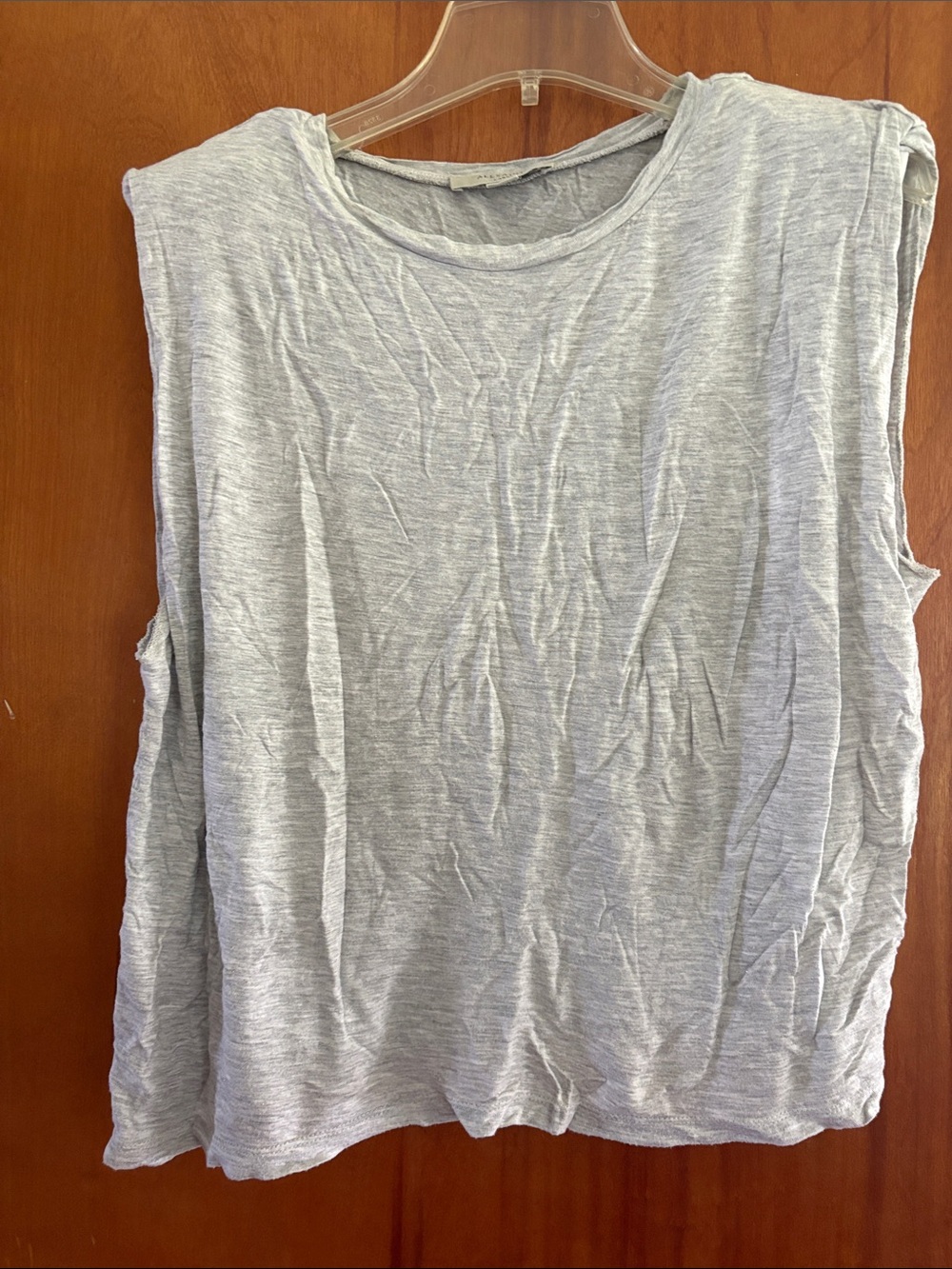 All Saints Light Gray Sleeveless Crewneck Tank
